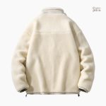 Veste homme en sherpa beige, idéale pour une tenue décontractée
