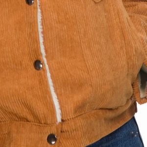 Veste femme tendance en velours côtelé
