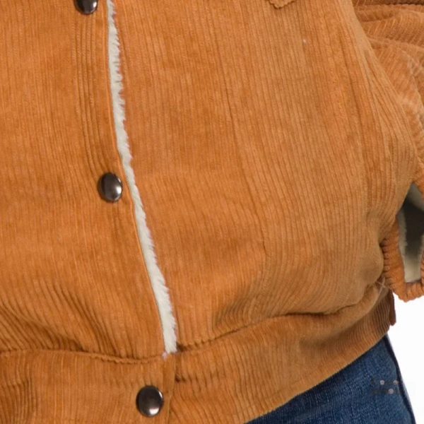 Veste femme tendance en velours côtelé